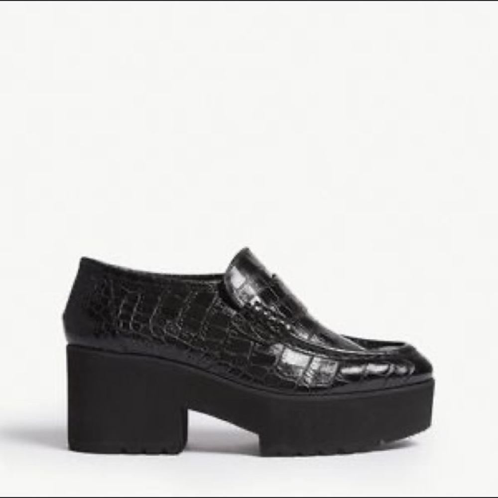 Maje embolssed leather platform